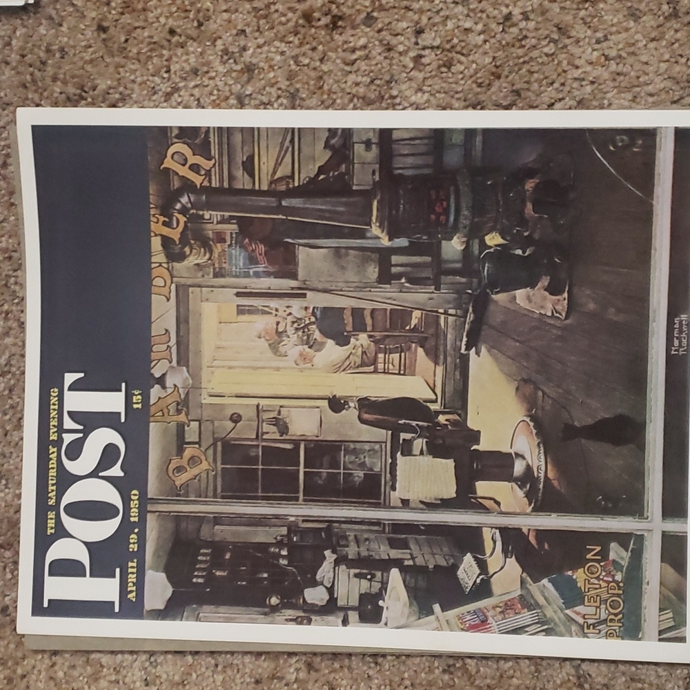 The Saturday Evening POST April 29, 1950 by Norman Rockwell Cover Only